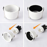 Recessed GU10/MR16 LED Downlight Mounted Frame Round Anti-Glare Lamp Holder Cut Hole 55/75mm Ceiling Spot Lights Fitting Fixture