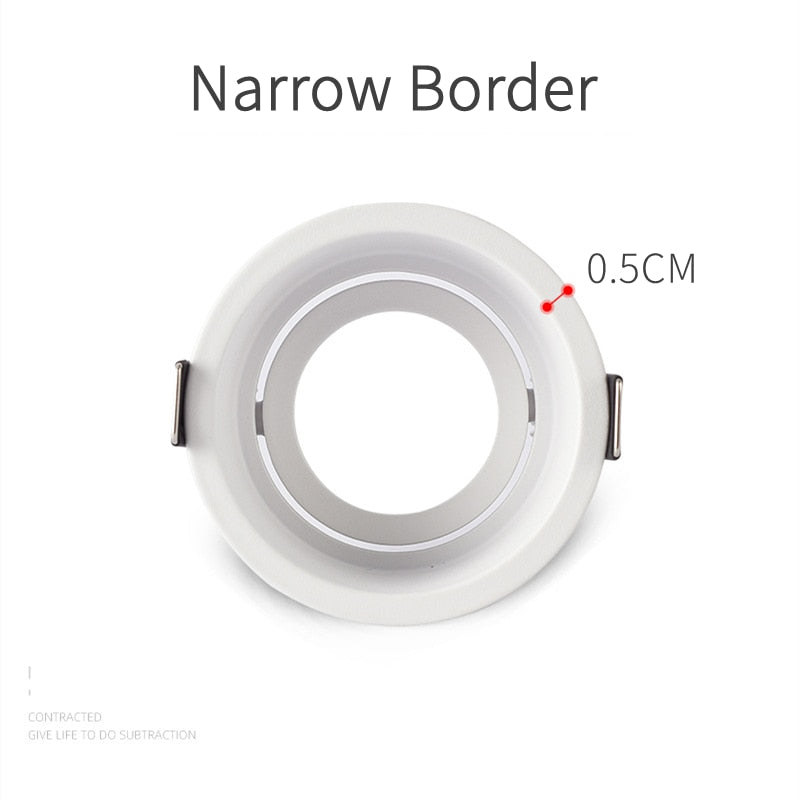 Recessed GU10/MR16 LED Downlight Mounted Frame Round Anti-Glare Lamp Holder Cut Hole 55/75mm Ceiling Spot Lights Fitting Fixture