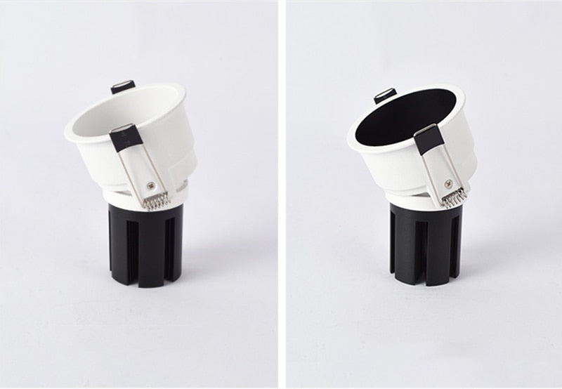 Recessed GU10/MR16 LED Downlight Mounted Frame Round Anti-Glare Lamp Holder Cut Hole 55/75mm Ceiling Spot Lights Fitting Fixture