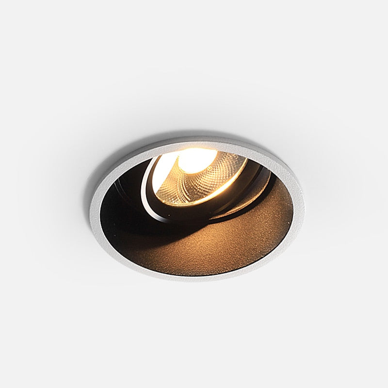 Recessed GU10/MR16 LED Downlight Mounted Frame Round Anti-Glare Lamp Holder Cut Hole 55/75mm Ceiling Spot Lights Fitting Fixture
