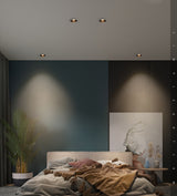 Recessed GU10/MR16 LED Downlight Mounted Frame Round Anti-Glare Lamp Holder Cut Hole 55/75mm Ceiling Spot Lights Fitting Fixture