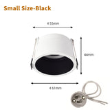 Recessed GU10/MR16 LED Downlight Mounted Frame Round Anti-Glare Lamp Holder Cut Hole 55/75mm Ceiling Spot Lights Fitting Fixture