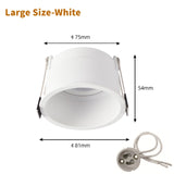 Recessed GU10/MR16 LED Downlight Mounted Frame Round Anti-Glare Lamp Holder Cut Hole 55/75mm Ceiling Spot Lights Fitting Fixture