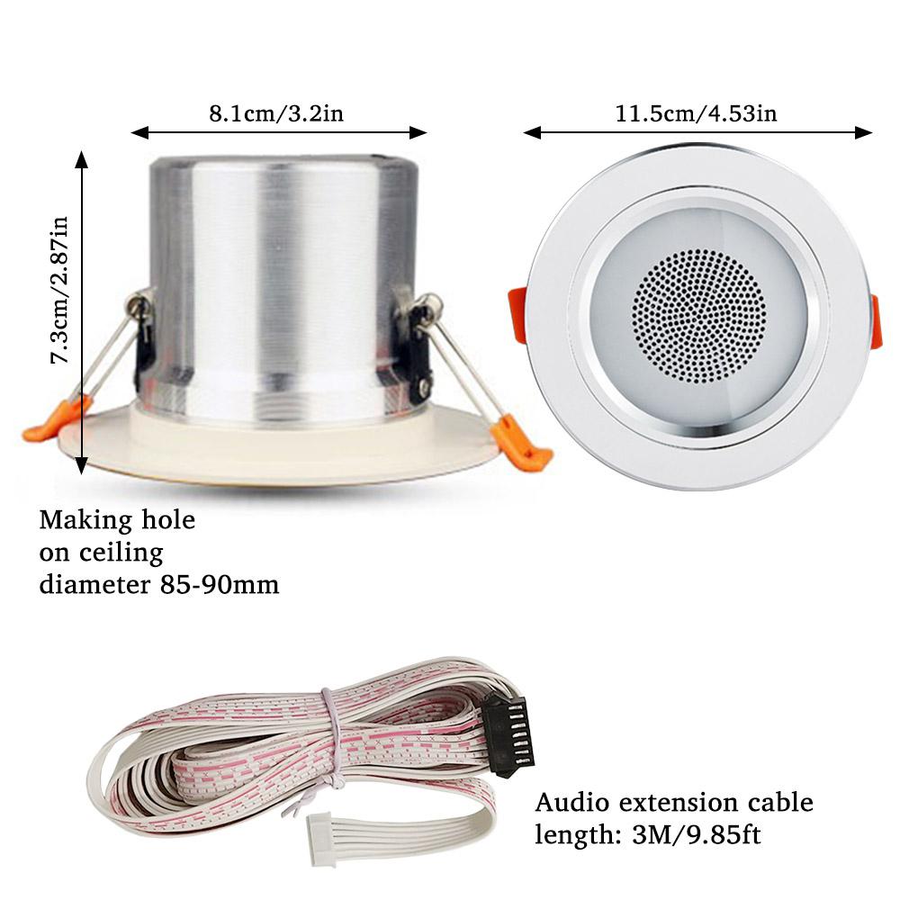 Remote Control Led Ceiling Round Downlight Bluetooth 4.0 Music App Smart Light Fixtures For Home Bases Kitchen Indoor Lighting