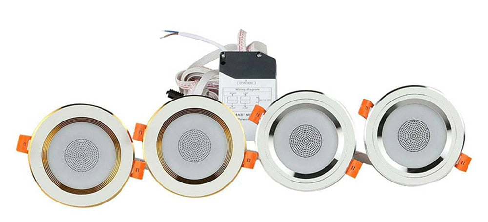 Remote Control Led Ceiling Round Downlight Bluetooth 4.0 Music App Smart Light Fixtures For Home Bases Kitchen Indoor Lighting