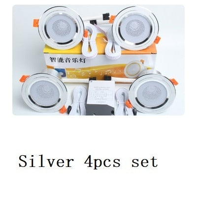 Remote Control Led Ceiling Round Downlight Bluetooth 4.0 Music App Smart Light Fixtures For Home Bases Kitchen Indoor Lighting