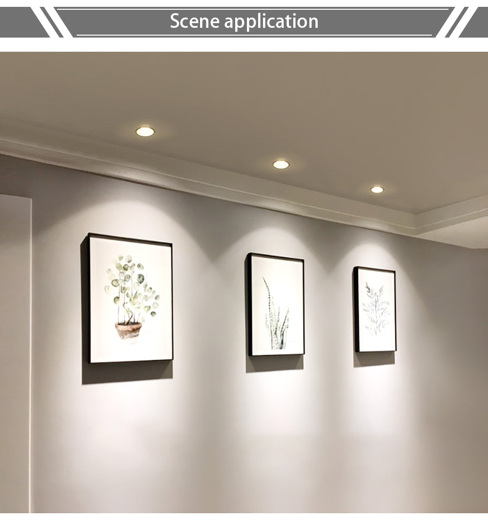 LED Downlight 5W 9W 12W 15W AC220V-240V Tricolor Downlight Ultra Thin Aluminum Round Recessed LED Spotlight Indoor Lighting
