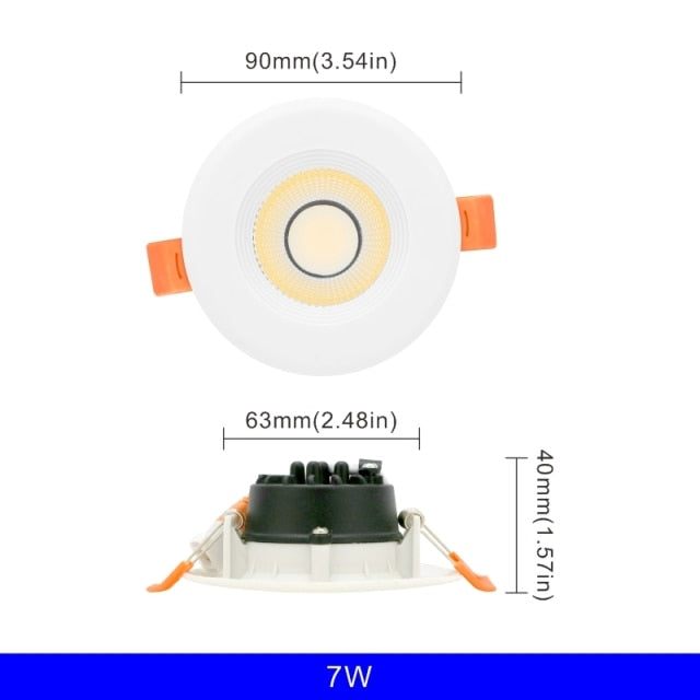 LED Downlight 7W 10W 15W 30W COB Lamp 220V 4pcs/lot Spotlight Recessed Round Panel Light Indoor Lighting Down Light with Driver
