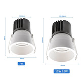 Dimmable Led Downlights 220v 110V Spot Led 7w 12w 15w Recessed Ceiling Spot Lamp Down Light For Living Room Kitchen Lighting