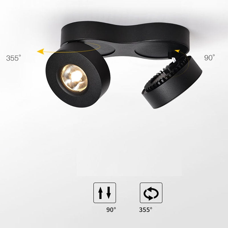 Adjustable Surface Mounted LED Downlight 2x12W  2x15W 2x20W COB LED Ceiling Lamps Down Light LED Spotlight Rotatable