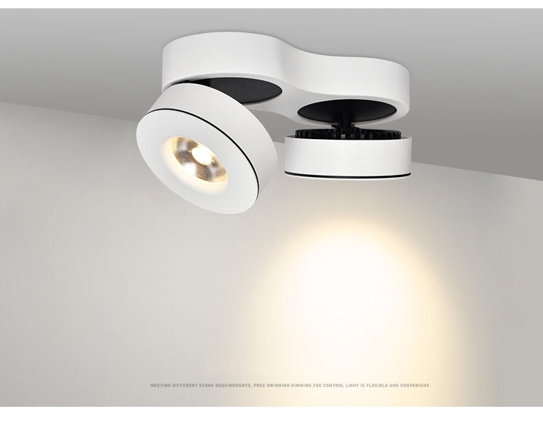 Adjustable Surface Mounted LED Downlight 2x12W  2x15W 2x20W COB LED Ceiling Lamps Down Light LED Spotlight Rotatable