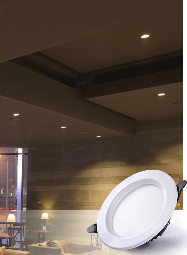 LED Downlight White Ceiling Lamp 5W 9W 12W 18W AC 220V led downlight Cold Warm white led light for Bedroom