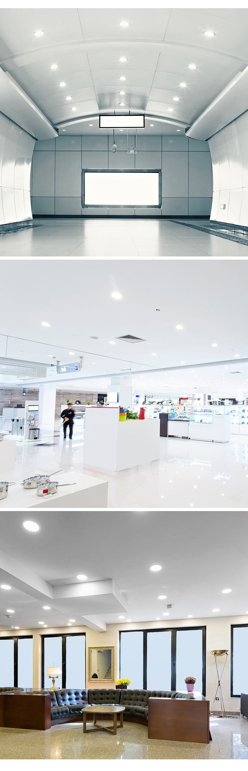 LED Downlight White Ceiling Lamp 5W 9W 12W 18W AC 220V led downlight Cold Warm white led light for Bedroom