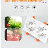 Recessed Dimmable LED Downlight 30W/24W/20W COB Ceiling Lamps Spot Lights Epistar Chip AC85-265V Indoor Lighting