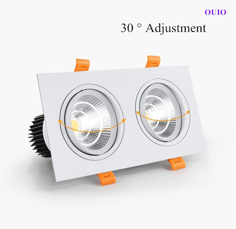 Recessed Dimmable LED Downlight 30W/24W/20W COB Ceiling Lamps Spot Lights Epistar Chip AC85-265V Indoor Lighting