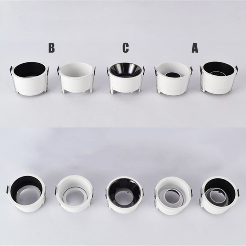 LED Downlights Fitting GU10 MR16 MR11 Base 55mm 75mm Cut Hole Ceiling Recessed Lamp Replaceable Bulb Aluminum Frame Spot Light