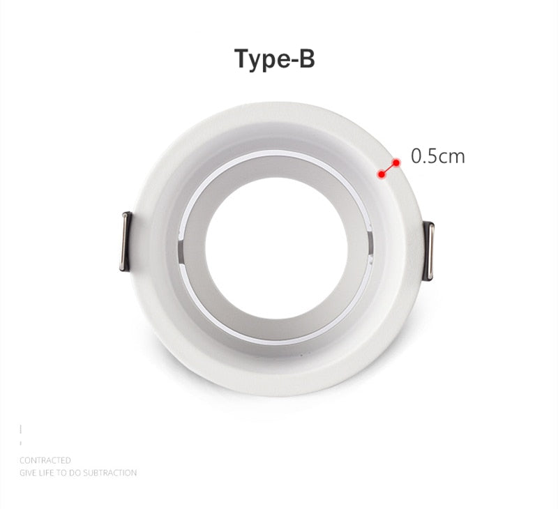 LED Downlights Fitting GU10 MR16 MR11 Base 55mm 75mm Cut Hole Ceiling Recessed Lamp Replaceable Bulb Aluminum Frame Spot Light