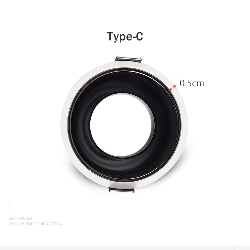 LED Downlights Fitting GU10 MR16 MR11 Base 55mm 75mm Cut Hole Ceiling Recessed Lamp Replaceable Bulb Aluminum Frame Spot Light