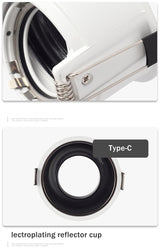 LED Downlights Fitting GU10 MR16 MR11 Base 55mm 75mm Cut Hole Ceiling Recessed Lamp Replaceable Bulb Aluminum Frame Spot Light