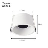 LED Downlights Fitting GU10 MR16 MR11 Base 55mm 75mm Cut Hole Ceiling Recessed Lamp Replaceable Bulb Aluminum Frame Spot Light