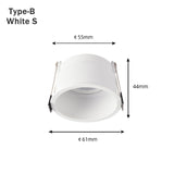 LED Downlights Fitting GU10 MR16 MR11 Base 55mm 75mm Cut Hole Ceiling Recessed Lamp Replaceable Bulb Aluminum Frame Spot Light