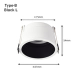 LED Downlights Fitting GU10 MR16 MR11 Base 55mm 75mm Cut Hole Ceiling Recessed Lamp Replaceable Bulb Aluminum Frame Spot Light