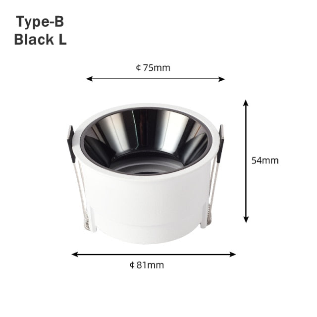 LED Downlights Fitting GU10 MR16 MR11 Base 55mm 75mm Cut Hole Ceiling Recessed Lamp Replaceable Bulb Aluminum Frame Spot Light