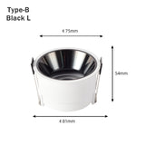 LED Downlights Fitting GU10 MR16 MR11 Base 55mm 75mm Cut Hole Ceiling Recessed Lamp Replaceable Bulb Aluminum Frame Spot Light