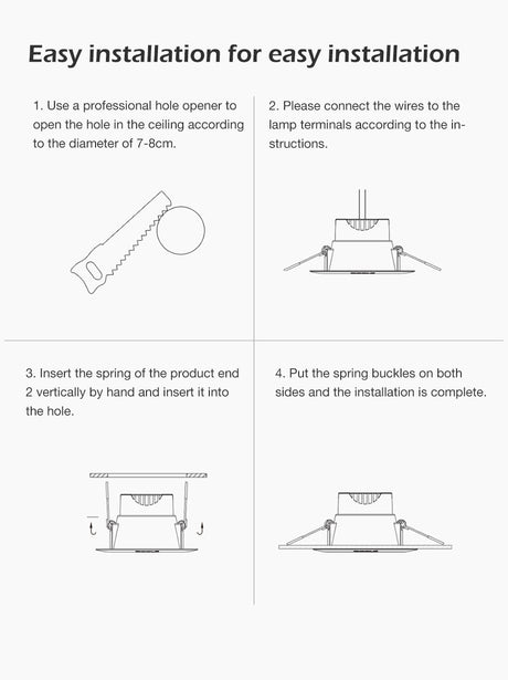 LED Lamp Lights Downlight Ceiling Lamp 9W 12W 18W Spot Light Ceiling Warm White 3000K Energy Saving Modern Kitchen