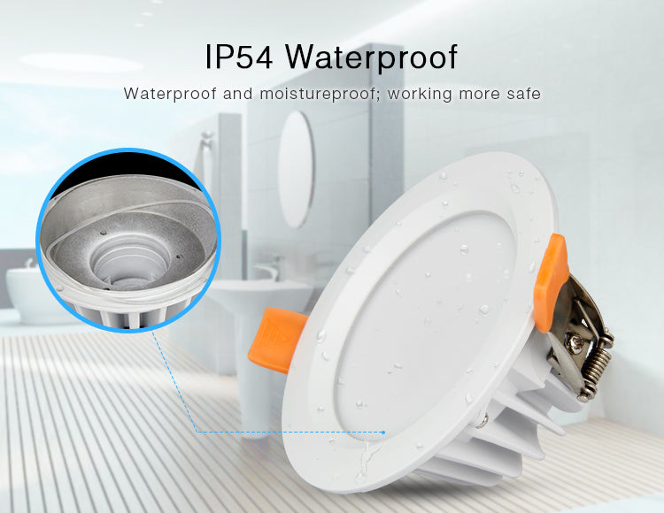 Miboxer Moistureproof&amp;amp;Waterproof IP54 6W 15W RGB+CCT LED Downlight 110V 220V Round Ceiling Panel lamp 2.4G Remote APP Control