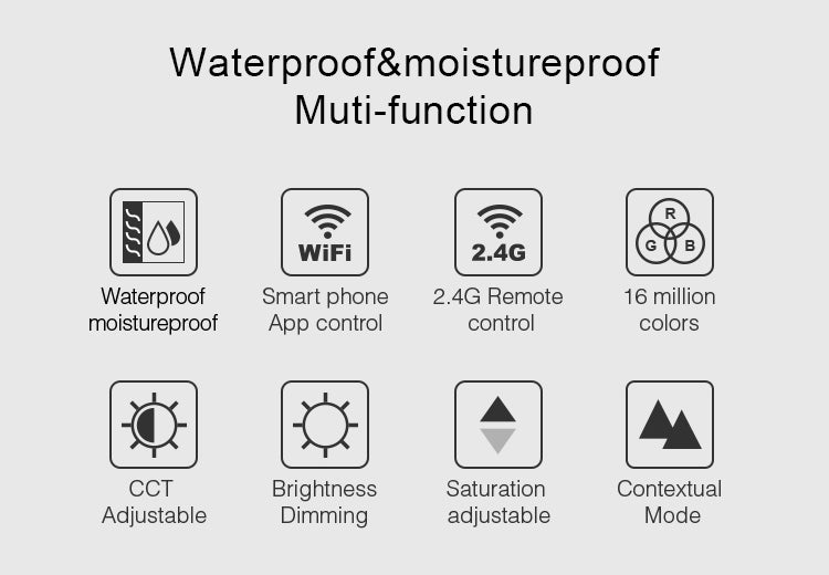 Miboxer Moistureproof&amp;amp;Waterproof IP54 6W 15W RGB+CCT LED Downlight 110V 220V Round Ceiling Panel lamp 2.4G Remote APP Control