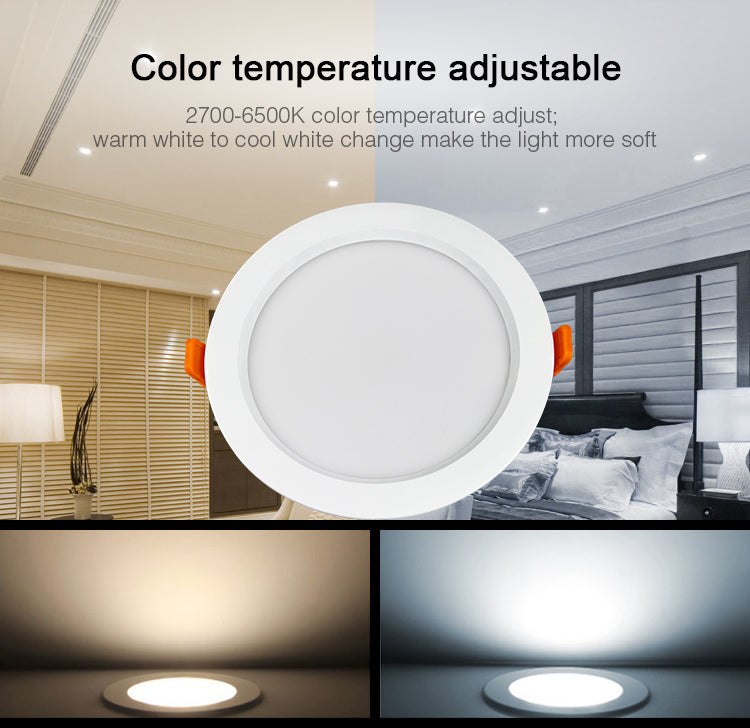 Miboxer Moistureproof&amp;amp;Waterproof IP54 6W 15W RGB+CCT LED Downlight 110V 220V Round Ceiling Panel lamp 2.4G Remote APP Control