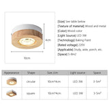 Nordic Simple Surface Mounted Spotlights LED Wooden Round/Square Downlight Living Room Bedroom Hotel Aisle Corridor Lamp