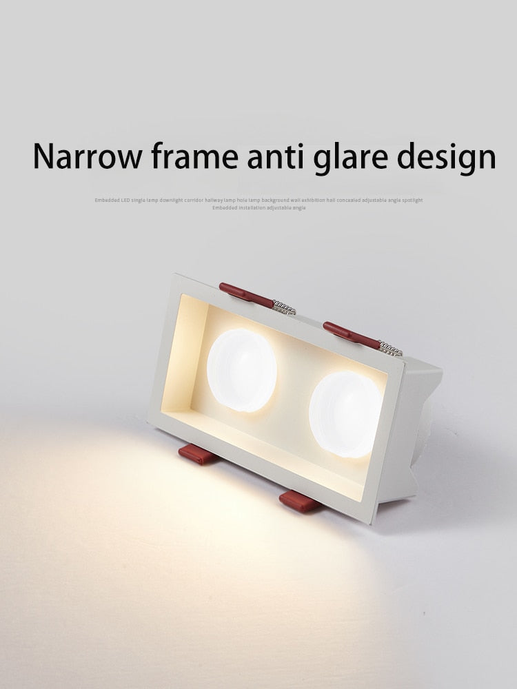 BRGT LED Downlight Recessed Anti Glare Spot Lights Aluminum White 6W 12W Ceiling Lamp 110V 220V For Kitchen Home Indoor Lighting