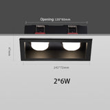 BRGT LED Downlight Recessed Anti Glare Spot Lights Aluminum White 6W 12W Ceiling Lamp 110V 220V For Kitchen Home Indoor Lighting