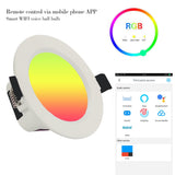 Wifi Smart Downlight Dimming Color Remote Control Timing Wake-up Group Control panel LED