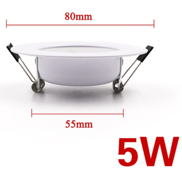 LED Downlight 220V-240V CeIling Round Lamp 10PCS Warm White Home Corridor Hall Wall Recess Lamp Indoor LED Ceiling Spot Light