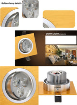 LED Dimmable Square Led Downlight 9W 15W 21W Recessed Led Ceiling Down Light Lamp Indoor lighting AC85-265V home renovation