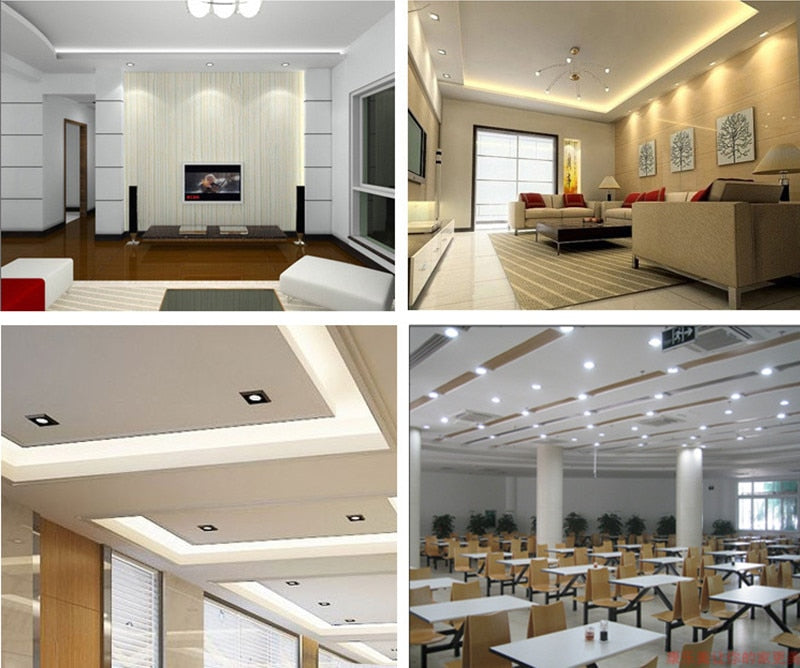 LED Dimmable Square Led Downlight 9W 15W 21W Recessed Led Ceiling Down Light Lamp Indoor lighting AC85-265V home renovation