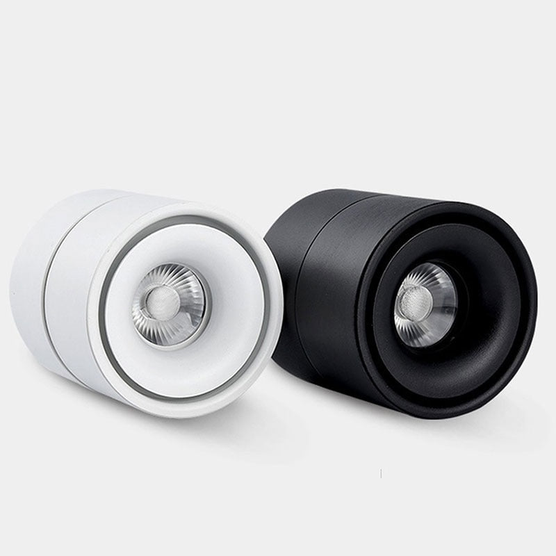 Dimmable COB LED Downlights Adjustable Surface Mounted LED Ceiling Lamp Downlight Foldable 360 Degree Rotatable Spot light