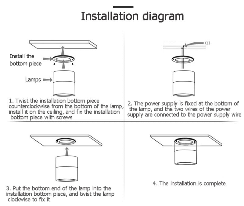 Dimmable COB LED Downlights Adjustable Surface Mounted LED Ceiling Lamp Downlight Foldable 360 Degree Rotatable Spot light