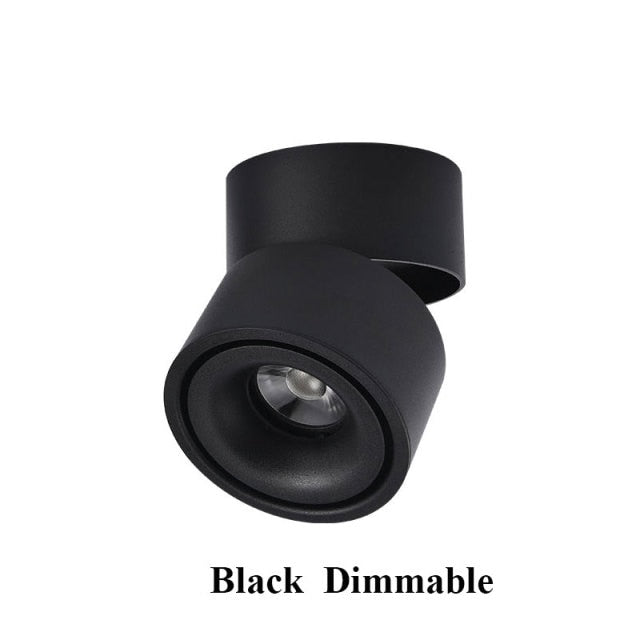 Dimmable COB LED Downlights Adjustable Surface Mounted LED Ceiling Lamp Downlight Foldable 360 Degree Rotatable Spot light