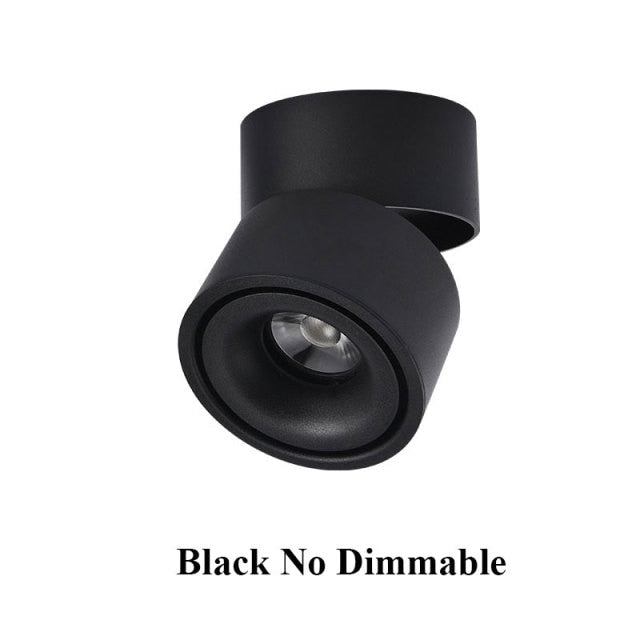 Dimmable COB LED Downlights Adjustable Surface Mounted LED Ceiling Lamp Downlight Foldable 360 Degree Rotatable Spot light