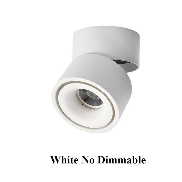 Dimmable COB LED Downlights Adjustable Surface Mounted LED Ceiling Lamp Downlight Foldable 360 Degree Rotatable Spot light