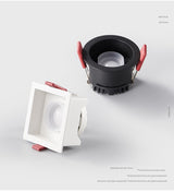 BRGT LED Downlight Recessed Anti Glare Spot Lights Aluminum White 6W 12W Ceiling Lamp 110V 220V For Kitchen Home Indoor Lighting