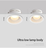 BRGT LED Downlight Recessed Anti Glare Spot Lights Aluminum White 6W 12W Ceiling Lamp 110V 220V For Kitchen Home Indoor Lighting