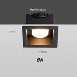 BRGT LED Downlight Recessed Anti Glare Spot Lights Aluminum White 6W 12W Ceiling Lamp 110V 220V For Kitchen Home Indoor Lighting