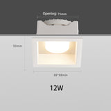 BRGT LED Downlight Recessed Anti Glare Spot Lights Aluminum White 6W 12W Ceiling Lamp 110V 220V For Kitchen Home Indoor Lighting