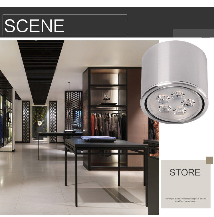 Led Downlight Lamp Round Spot Lamp Verstelbare Hoek Plafond Plafond Plafond Shop Commercial Aisle Corridor Angle Round Downlight