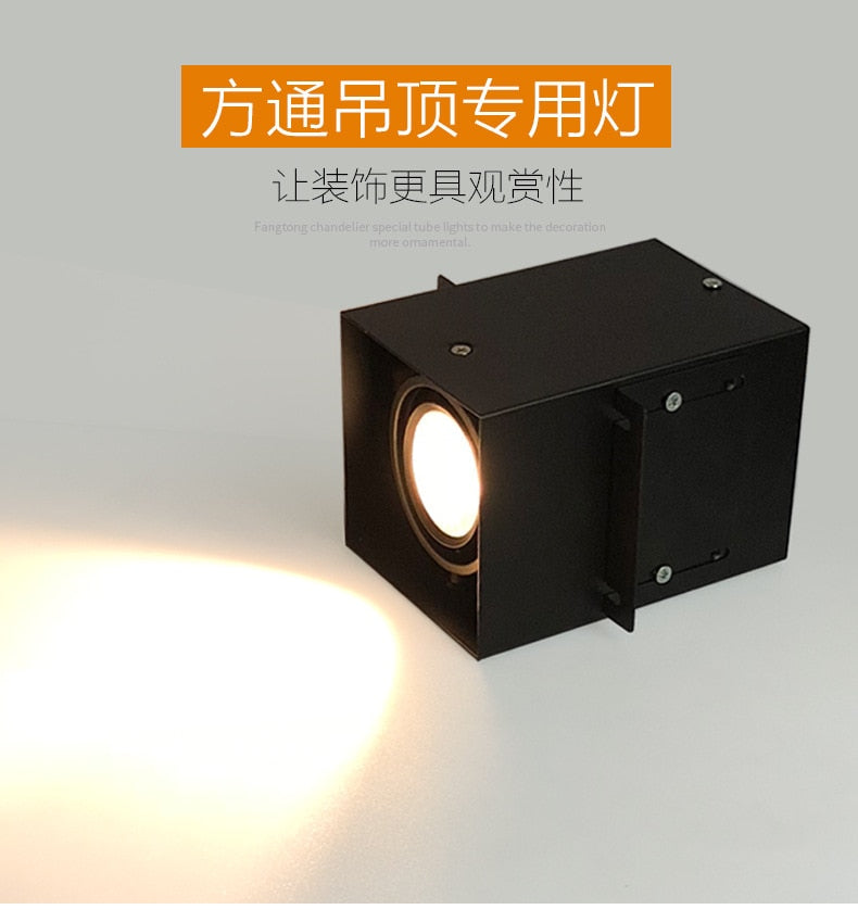 Aluminum Square Tonggeshan Ceiling Special LED Light Square Spotlight Surface Mounted Cob Shop Bold Downlight